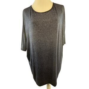 LuLaRoe Medium denim blue oversized top blouse short sleeve